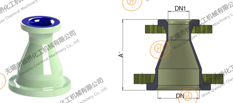 搪玻璃异径管图